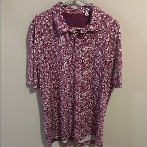 Robert Graham Wooderson Red Performance Polo Size Large